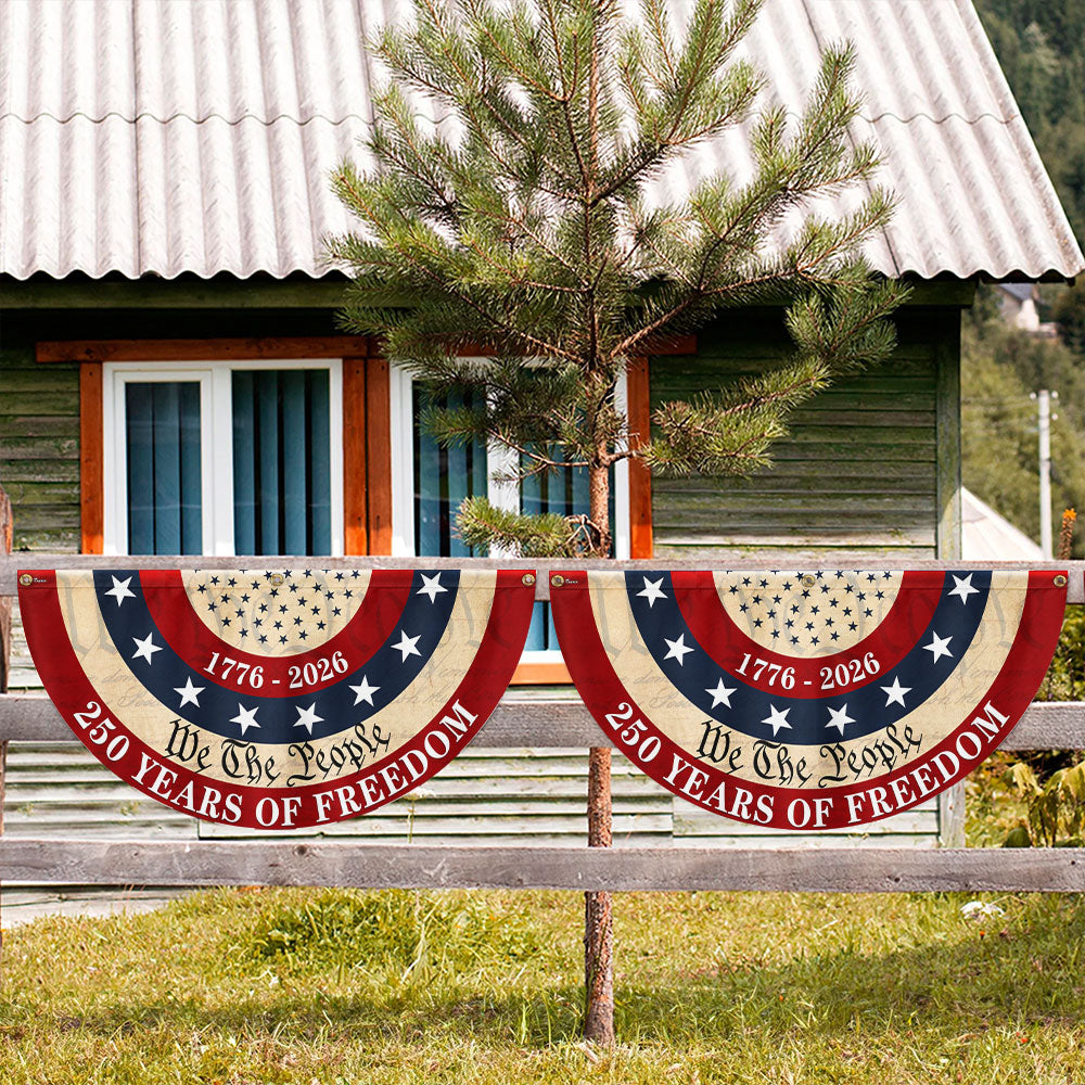 We The People 250 Fan Flag for 1776 2026 Anniversary Vintage Decor