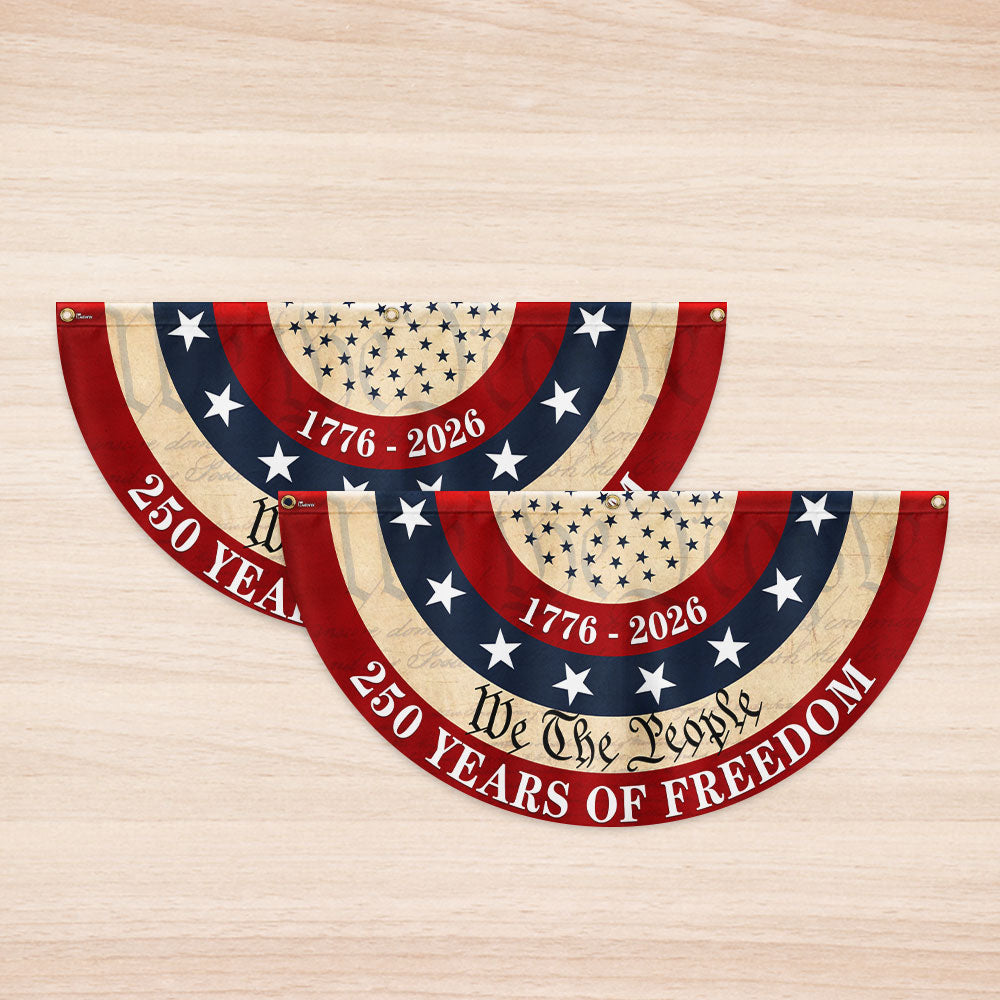 We The People 250 Fan Flag for 1776 2026 Anniversary Vintage Decor