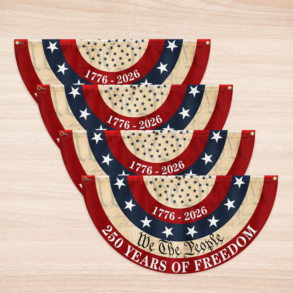 We The People 250 Fan Flag for 1776 2026 Anniversary Vintage Decor