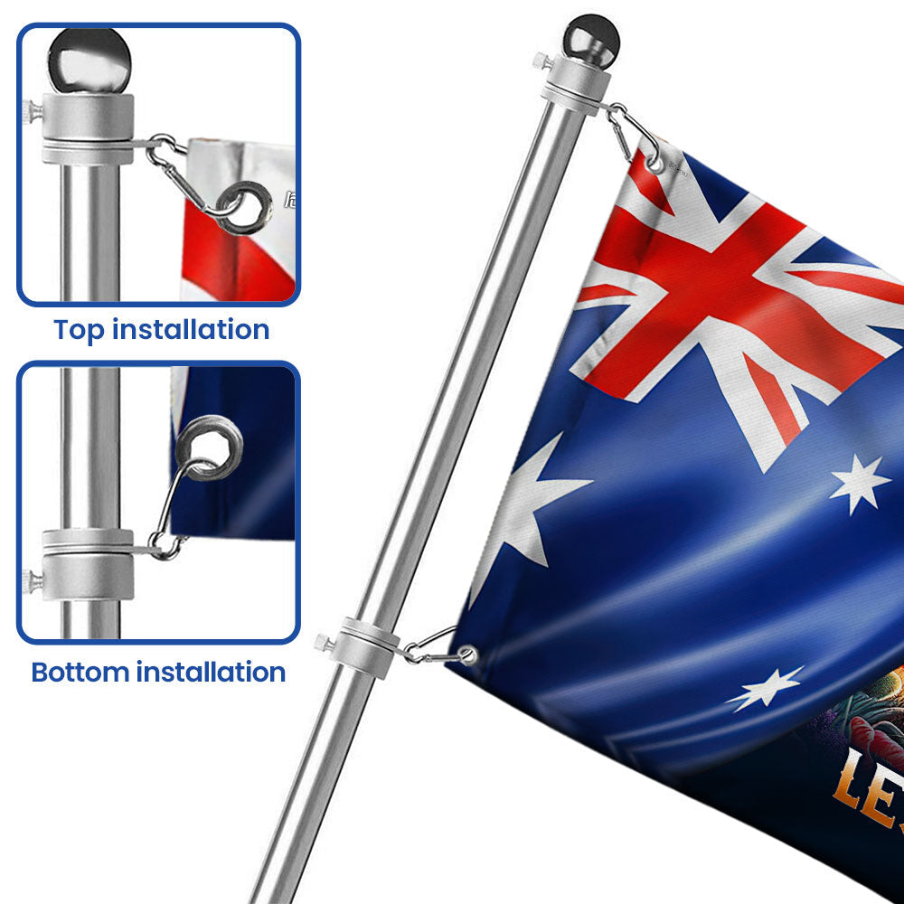 Australia Flag for Anzac Day, Australian Veteran Lest We Forget Grommet Flag