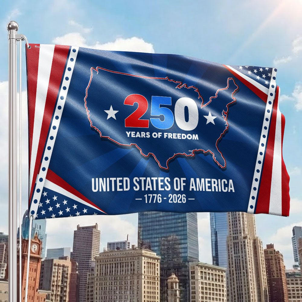 250 Years of Freedom Semiquincentennial Grommet Flag, United States of America 1776 2026