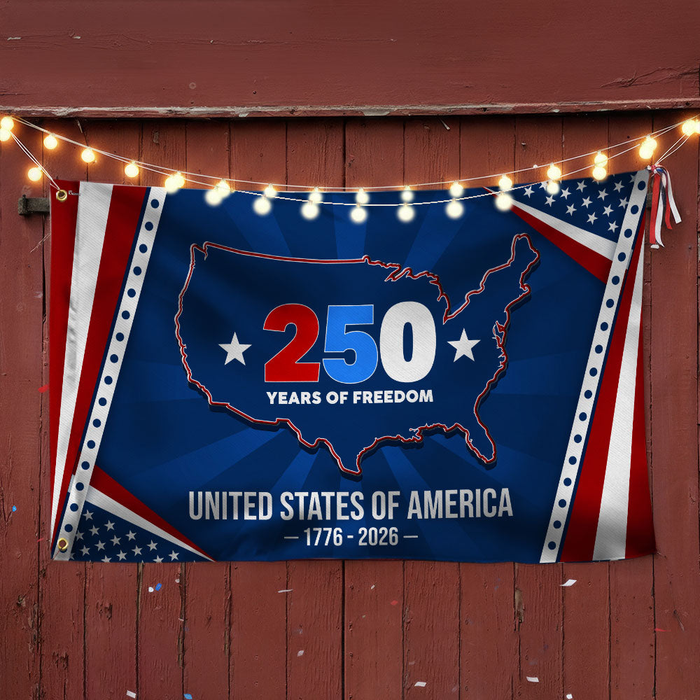 250 Years of Freedom Semiquincentennial Grommet Flag, United States of America 1776 2026