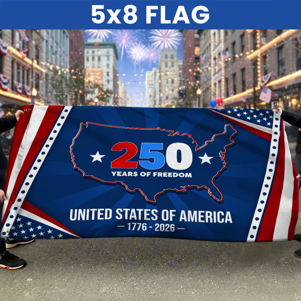 250 Years of Freedom Semiquincentennial Grommet Flag, United States of America 1776 2026