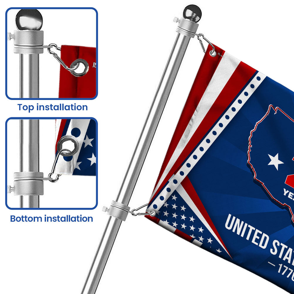 250 Years of Freedom Semiquincentennial Grommet Flag, United States of America 1776 2026