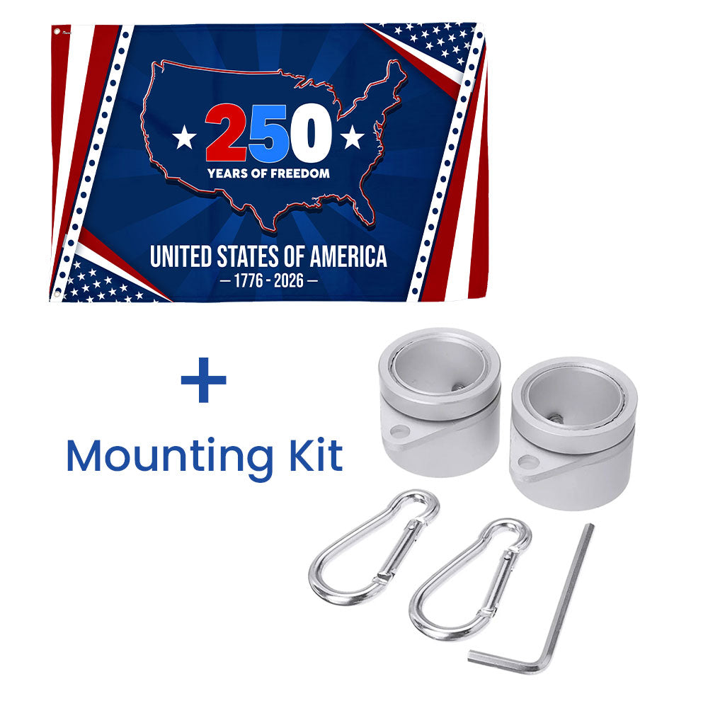 250 Years of Freedom Semiquincentennial Grommet Flag, United States of America 1776 2026