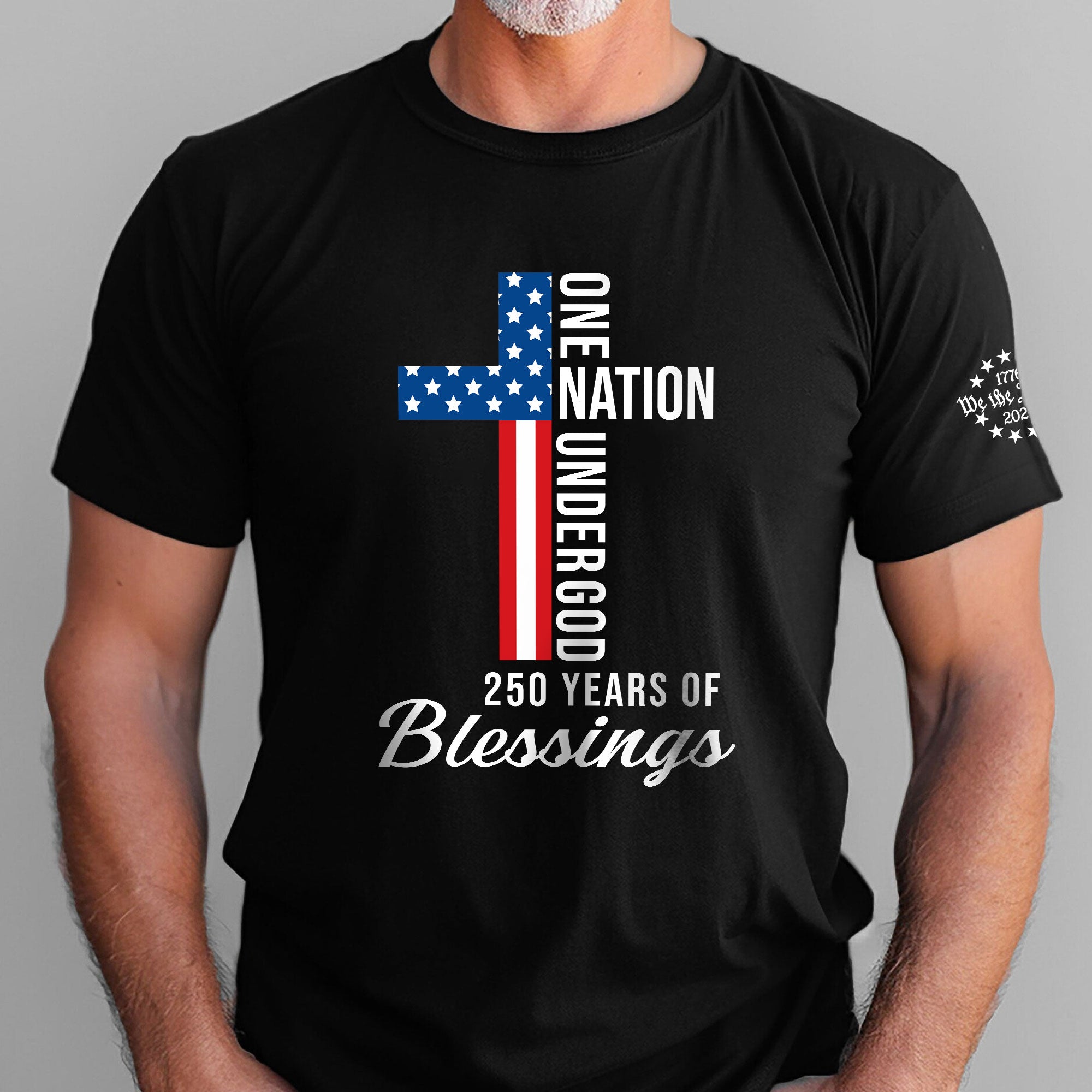 Patriot We The People Christian T-Shirt, 250 Years One Nation Under God 1776 2026 Tee