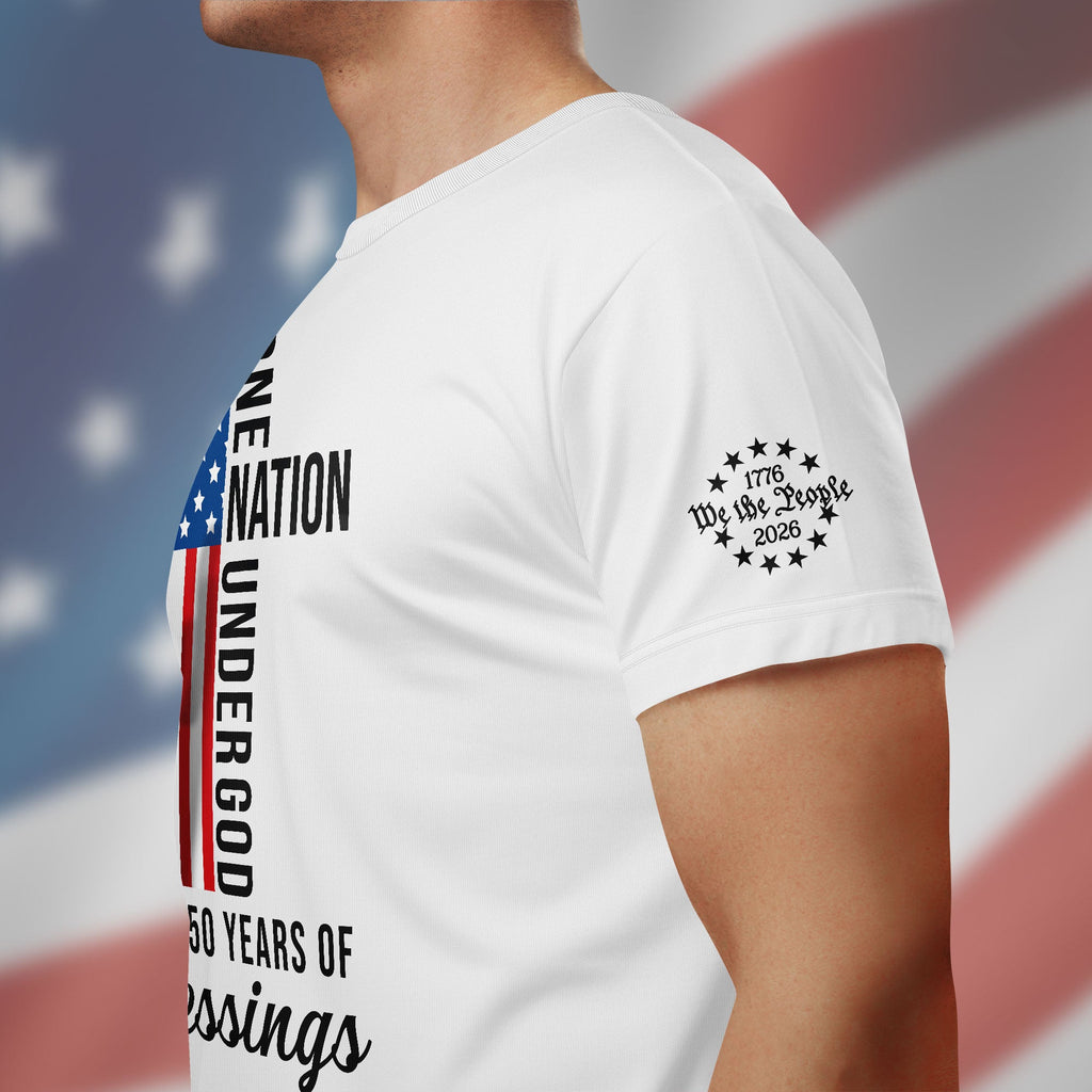 Patriot We The People Christian T-Shirt, 250 Years One Nation Under God 1776 2026 Tee