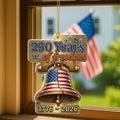 250 years of Freedom Patriotic Ornament, 1776-2026 Liberty Bell Patriotic Hanging Decor