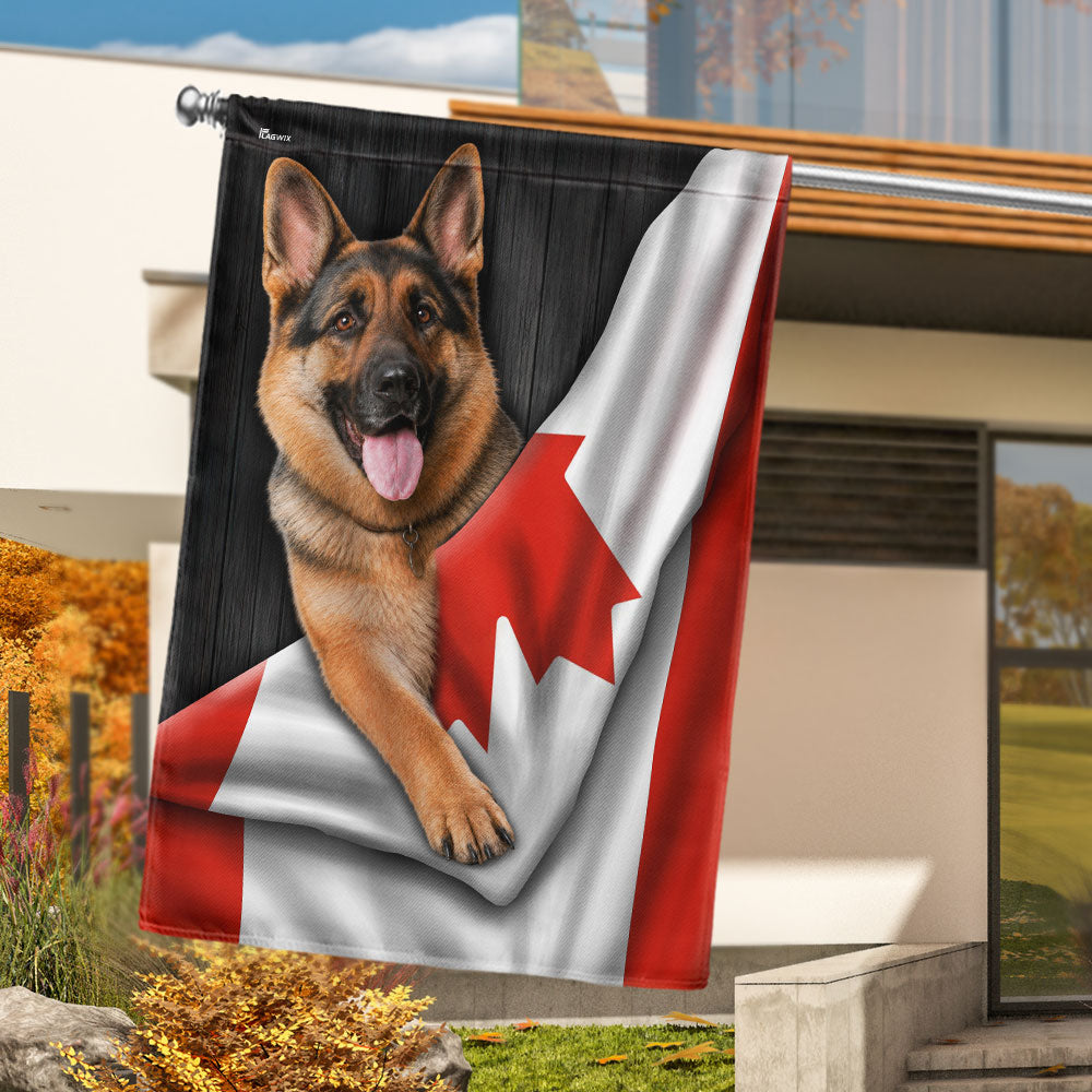 Canadian German Shepherd Garden Flag, Decor for Dog Lovers