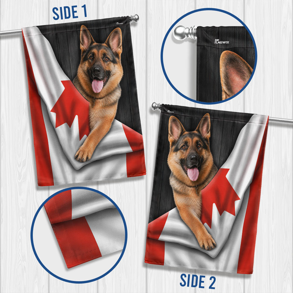 Canadian German Shepherd Garden Flag, Decor for Dog Lovers