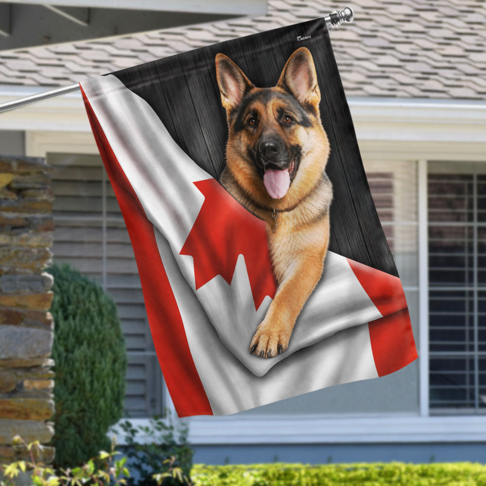 Canadian German Shepherd Garden Flag, Decor for Dog Lovers