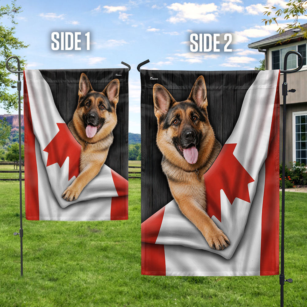 Canadian German Shepherd Garden Flag, Decor for Dog Lovers