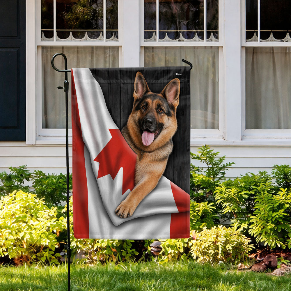 Canadian German Shepherd Garden Flag, Decor for Dog Lovers