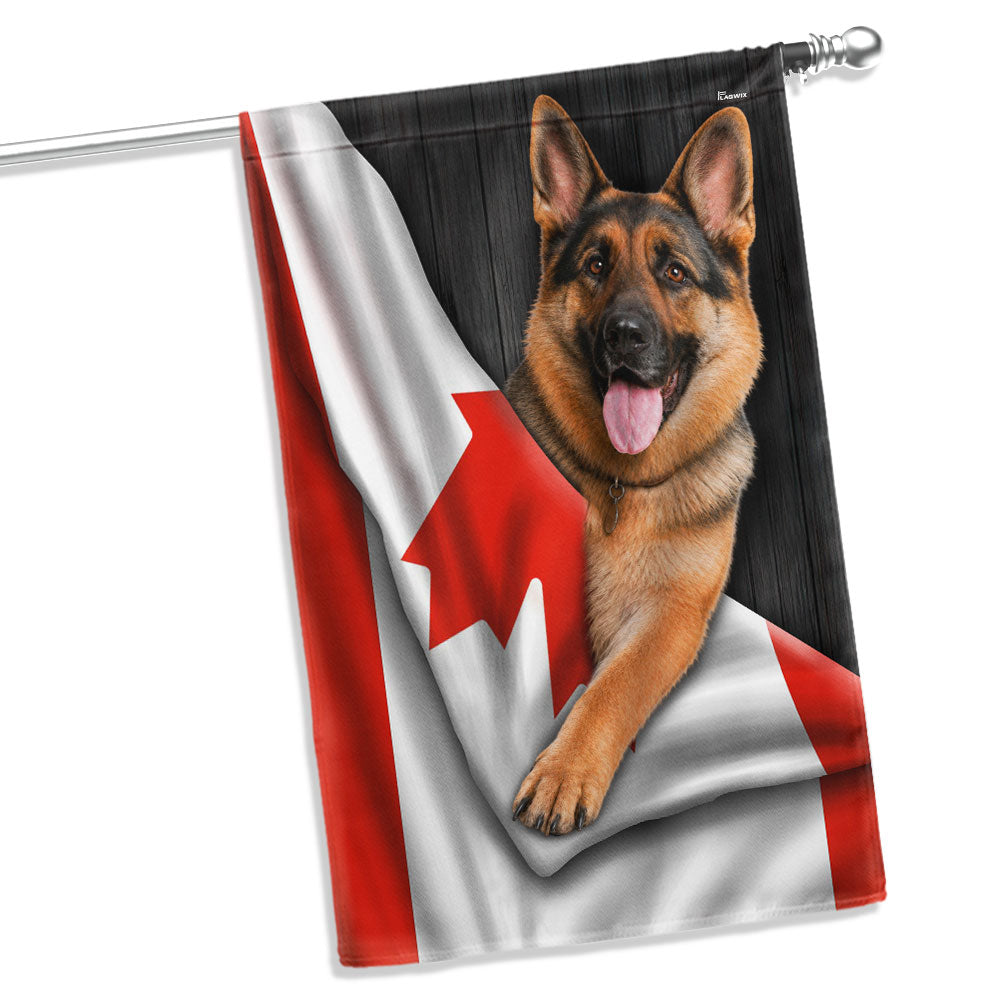 Canadian German Shepherd Garden Flag, Decor for Dog Lovers