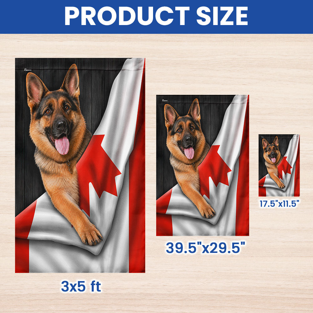 Canadian German Shepherd Garden Flag, Decor for Dog Lovers