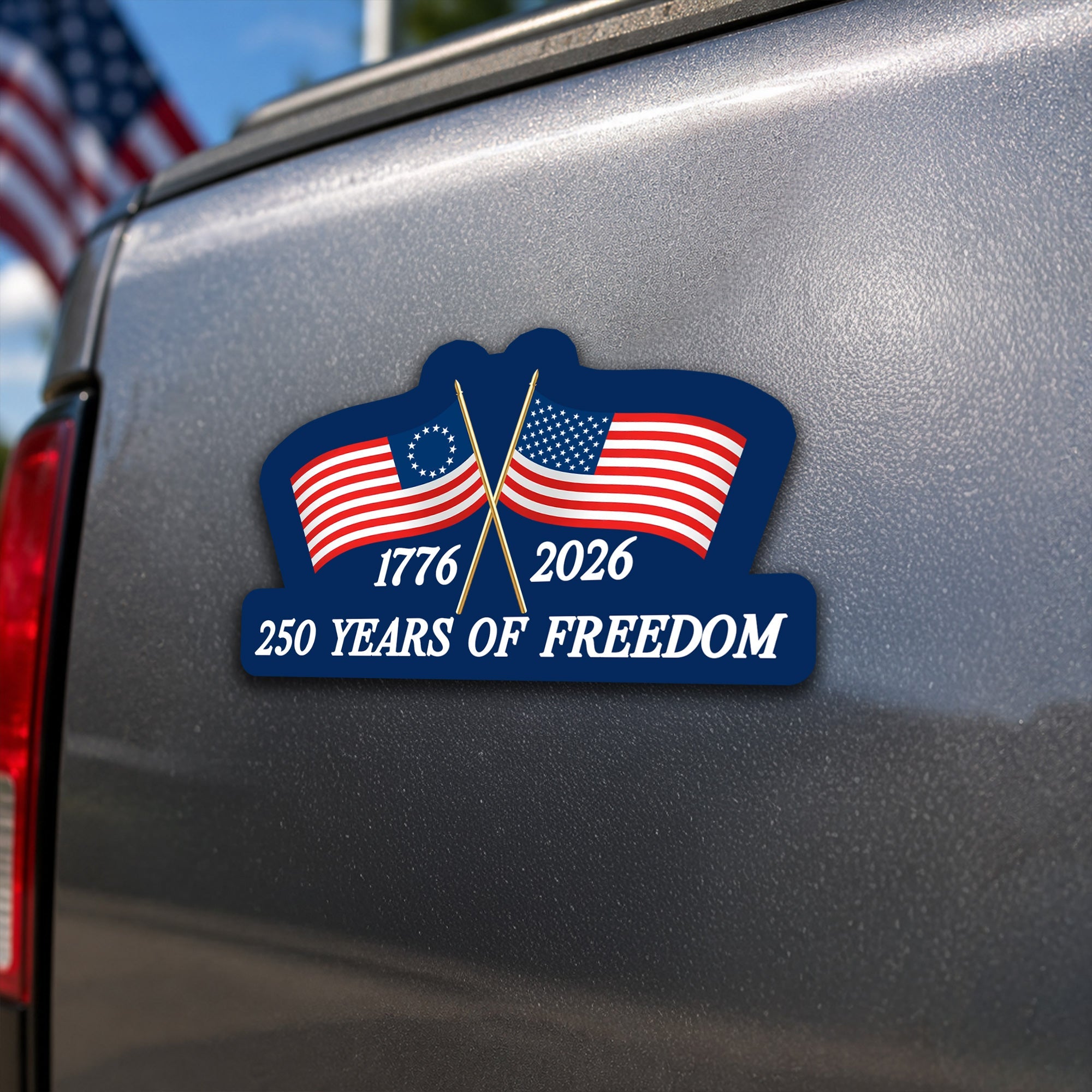 250 Years of Freedom Car Magnet, 1776 2026 Decor Sticker for 250th Anniversary