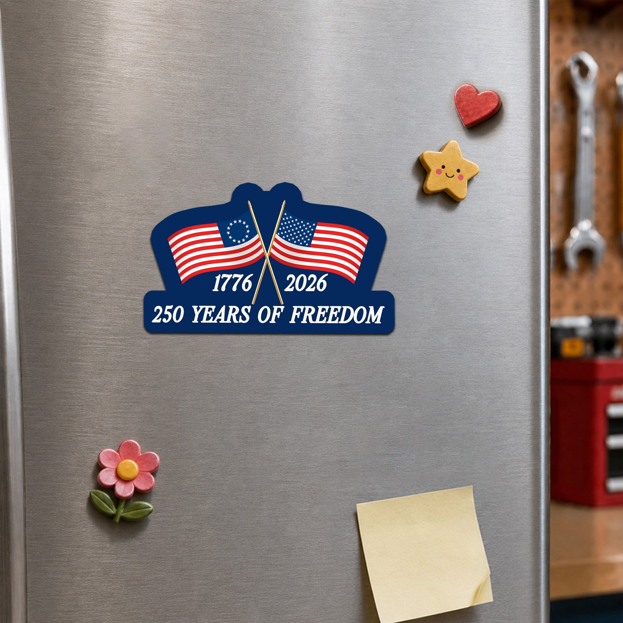 250 Years of Freedom Car Magnet, 1776 2026 Decor Sticker for 250th Anniversary
