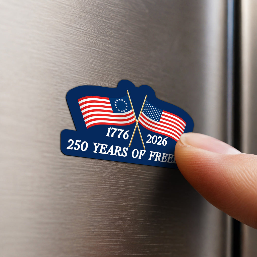 250 Years of Freedom Car Magnet, 1776 2026 Decor Sticker for 250th Anniversary