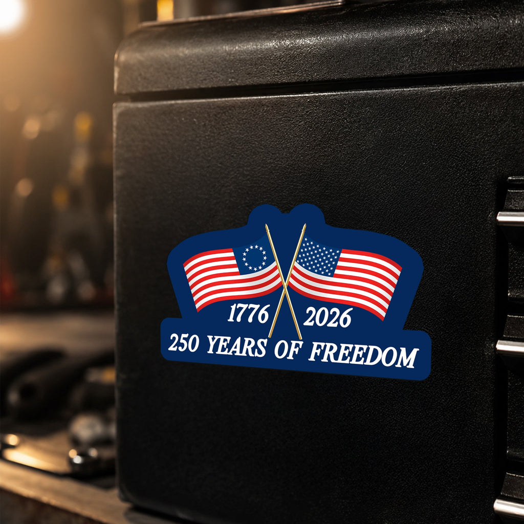 250 Years of Freedom Car Magnet, 1776 2026 Decor Sticker for 250th Anniversary