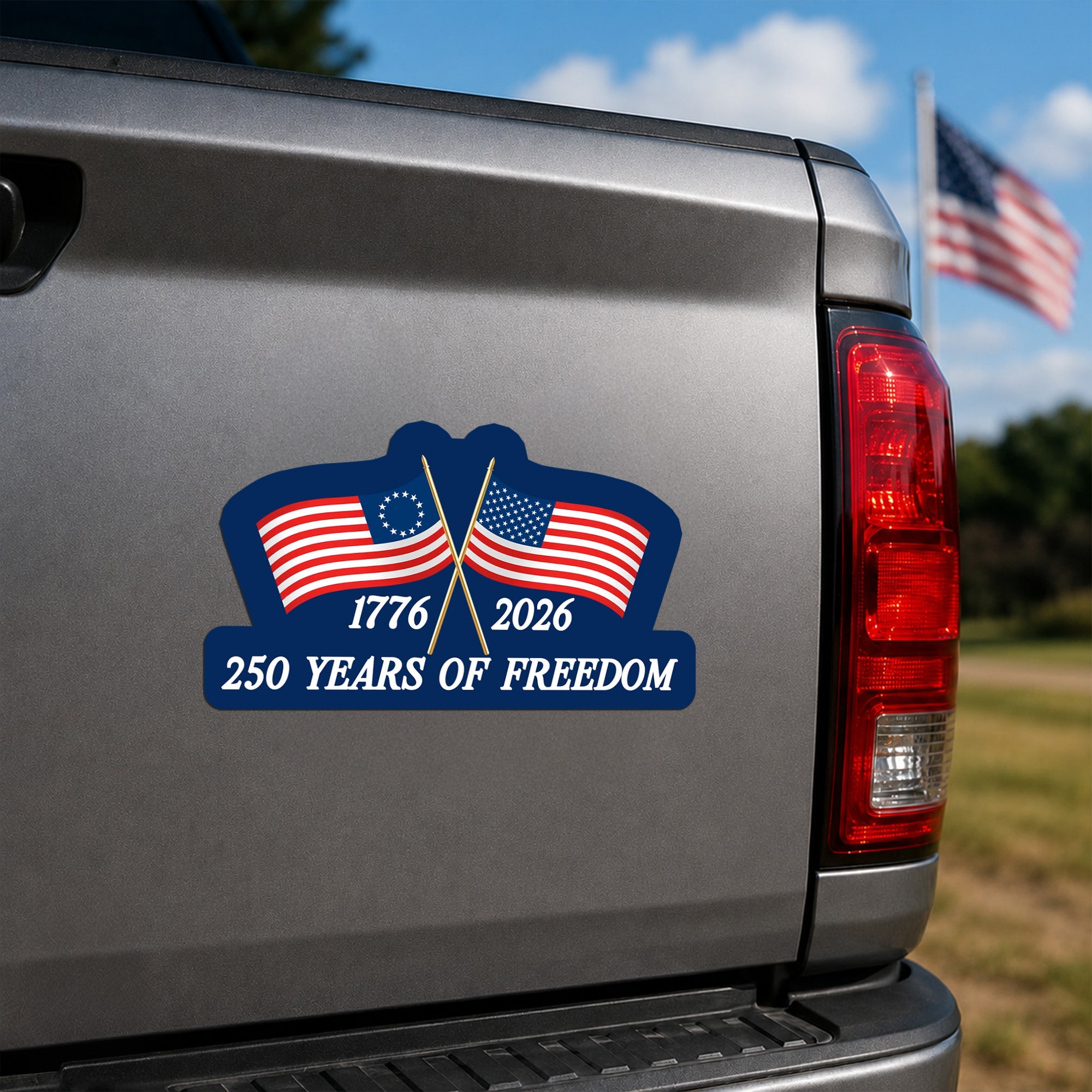 250 Years of Freedom Car Magnet, 1776 2026 Decor Sticker for 250th Anniversary