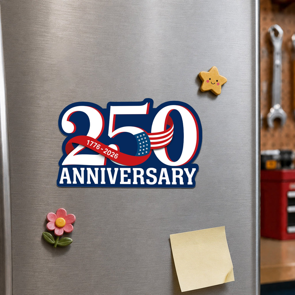 250th Anniversary Magnet Refrigerator Stickers, Patriotic 1776 2026 Decor Sticker for Car