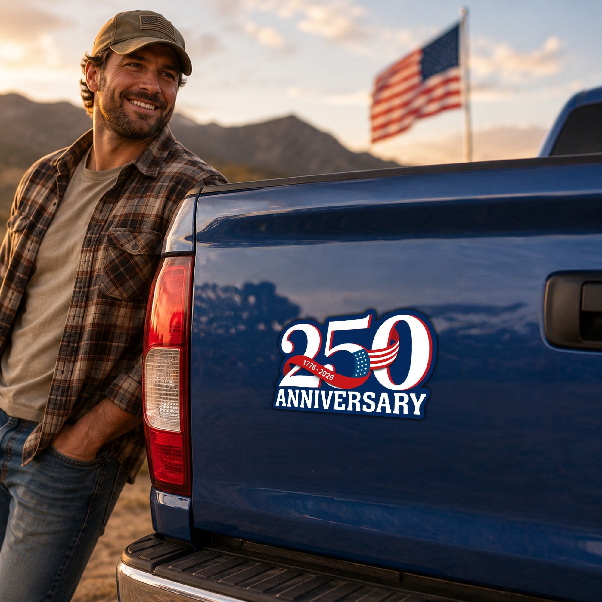 250th Anniversary Magnet Refrigerator Stickers, Patriotic 1776 2026 Decor Sticker for Car