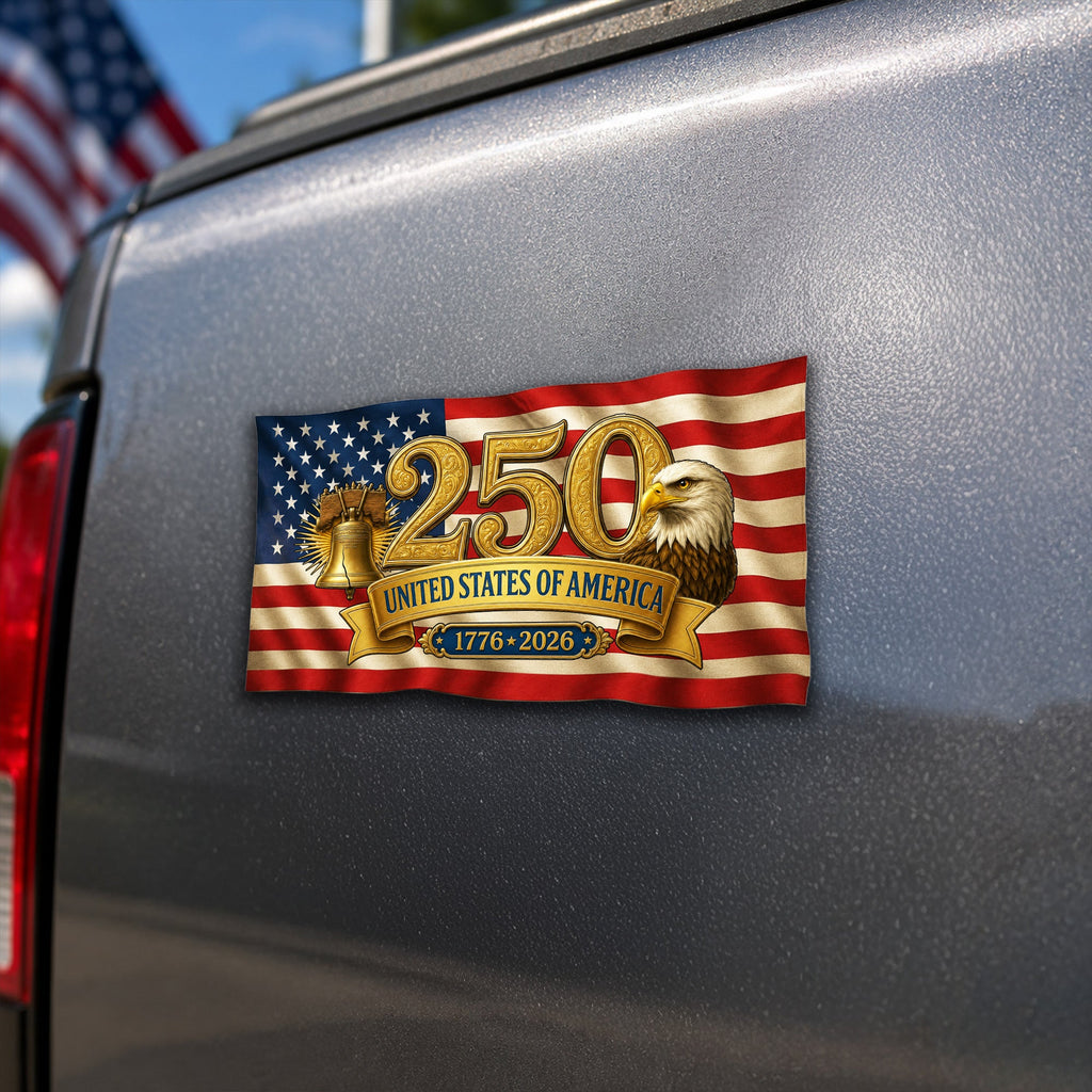 250 Years United States Magnetic Refrigerator Stickers, America 1776 2026 Decor Sticker for Car