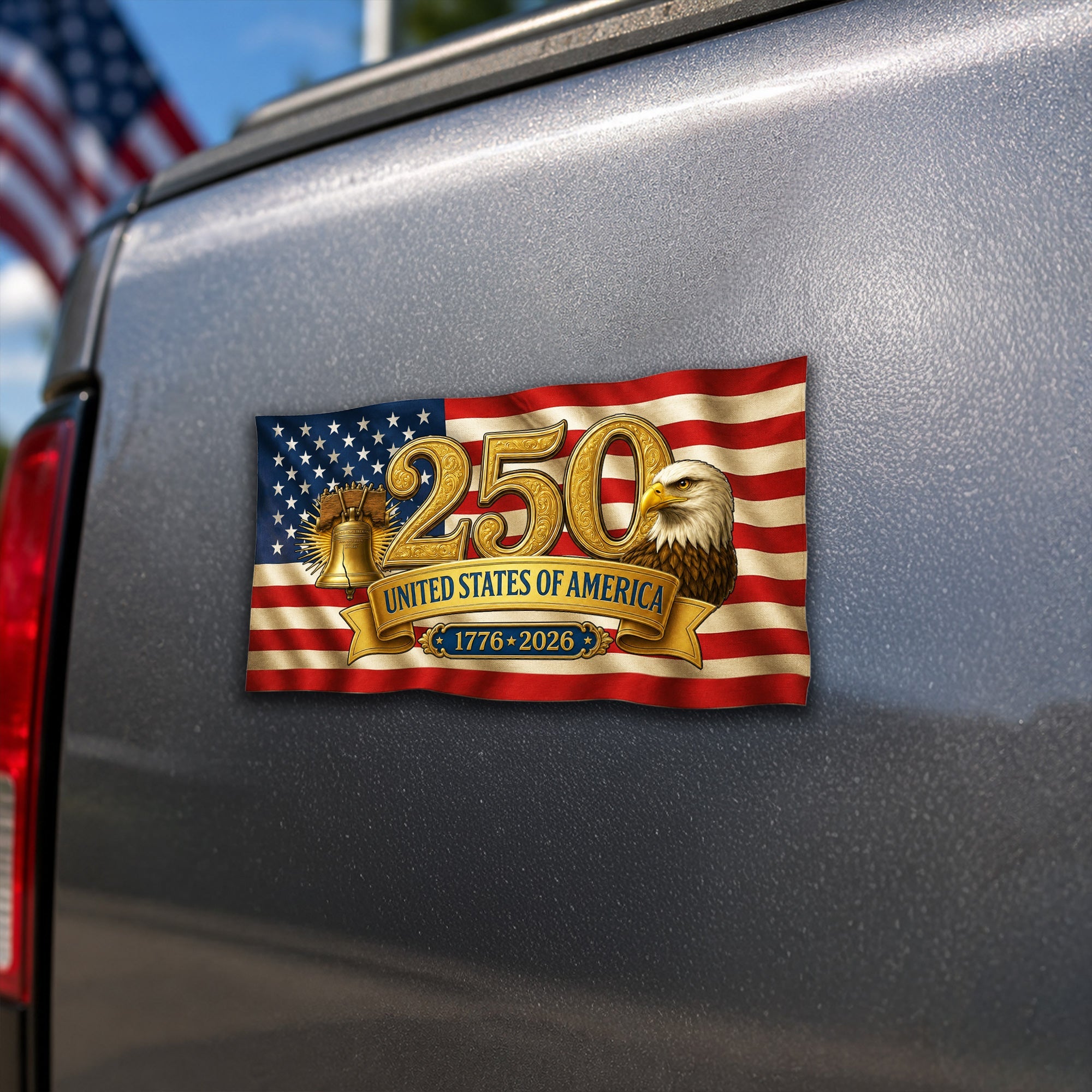 250 Years United States Magnetic Refrigerator Stickers, America 1776 2026 Decor Sticker for Car