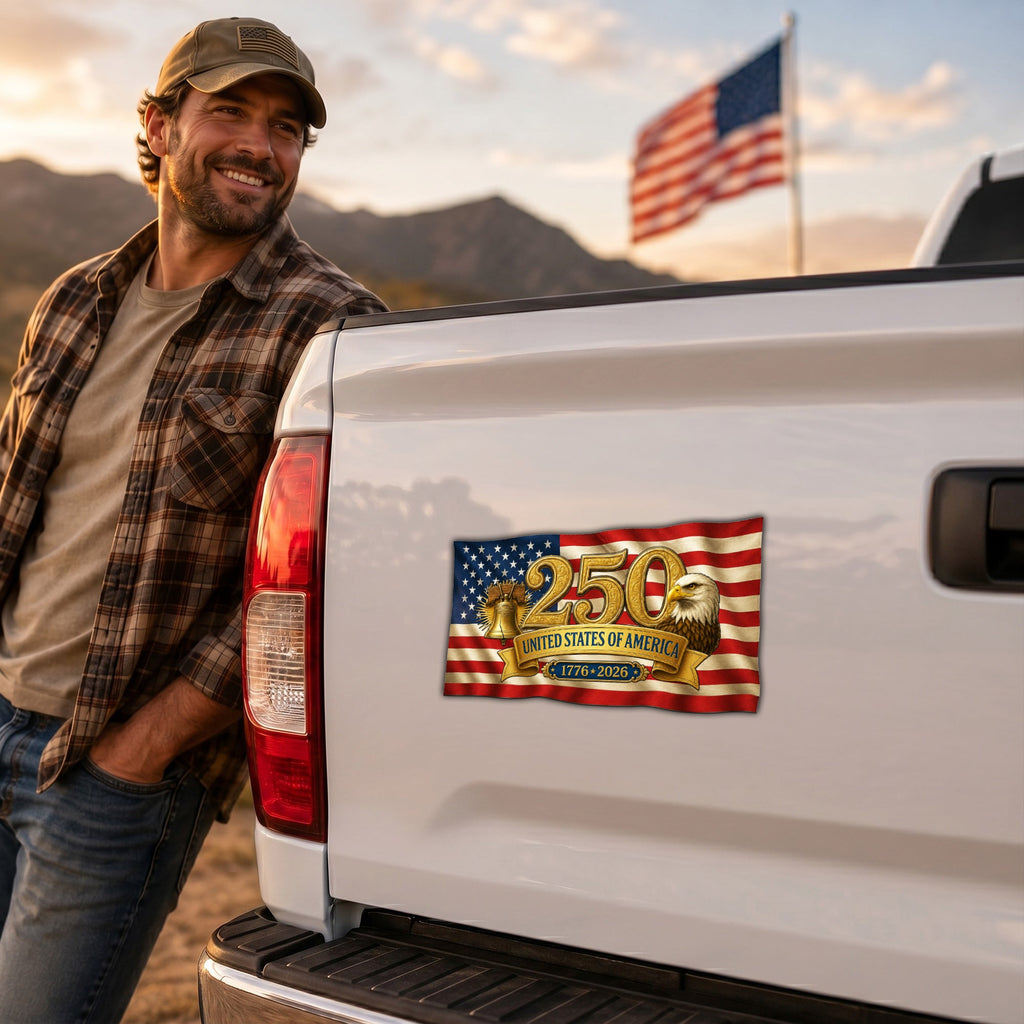 250 Years United States Magnetic Refrigerator Stickers, America 1776 2026 Decor Sticker for Car