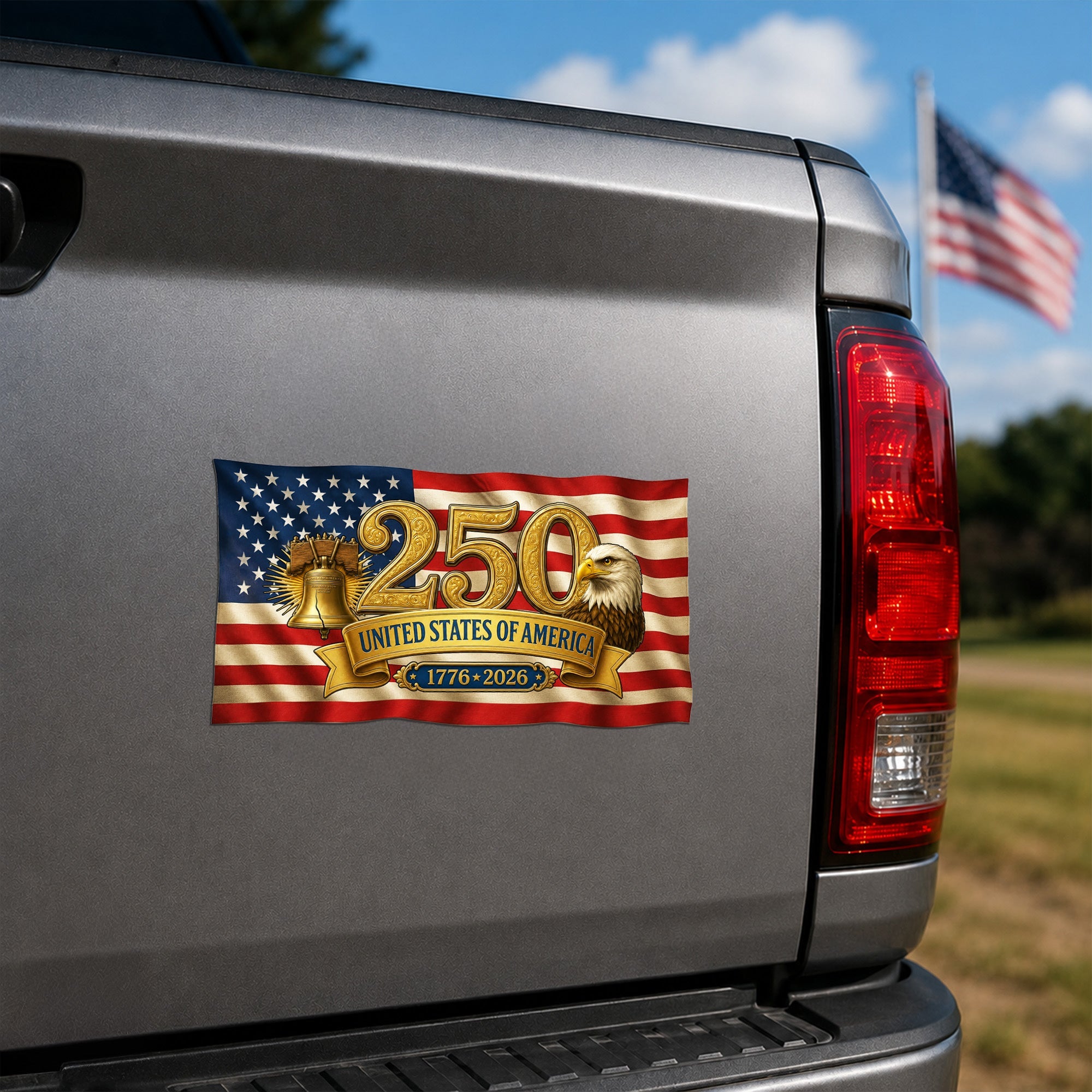 250 Years United States Magnetic Refrigerator Stickers, America 1776 2026 Decor Sticker for Car
