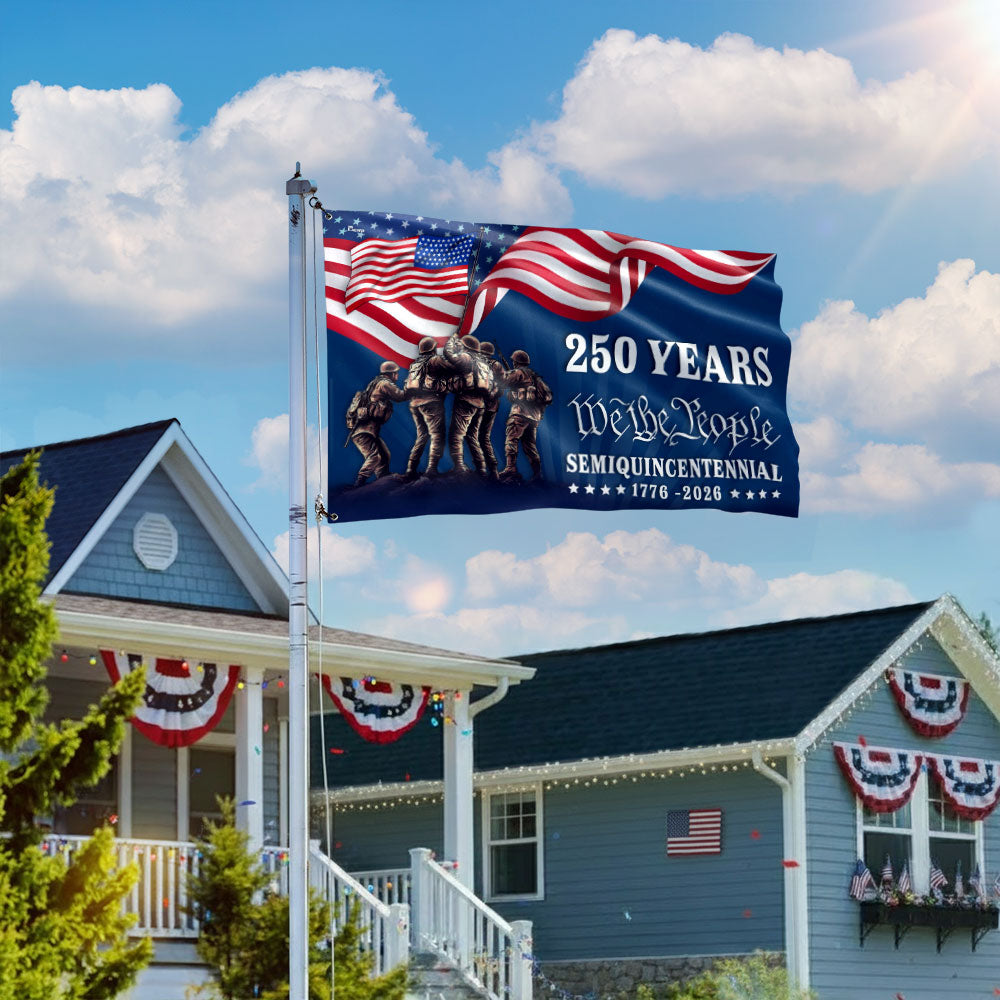 We The People Semiquincentennial Military 250 Years Grommet Flag