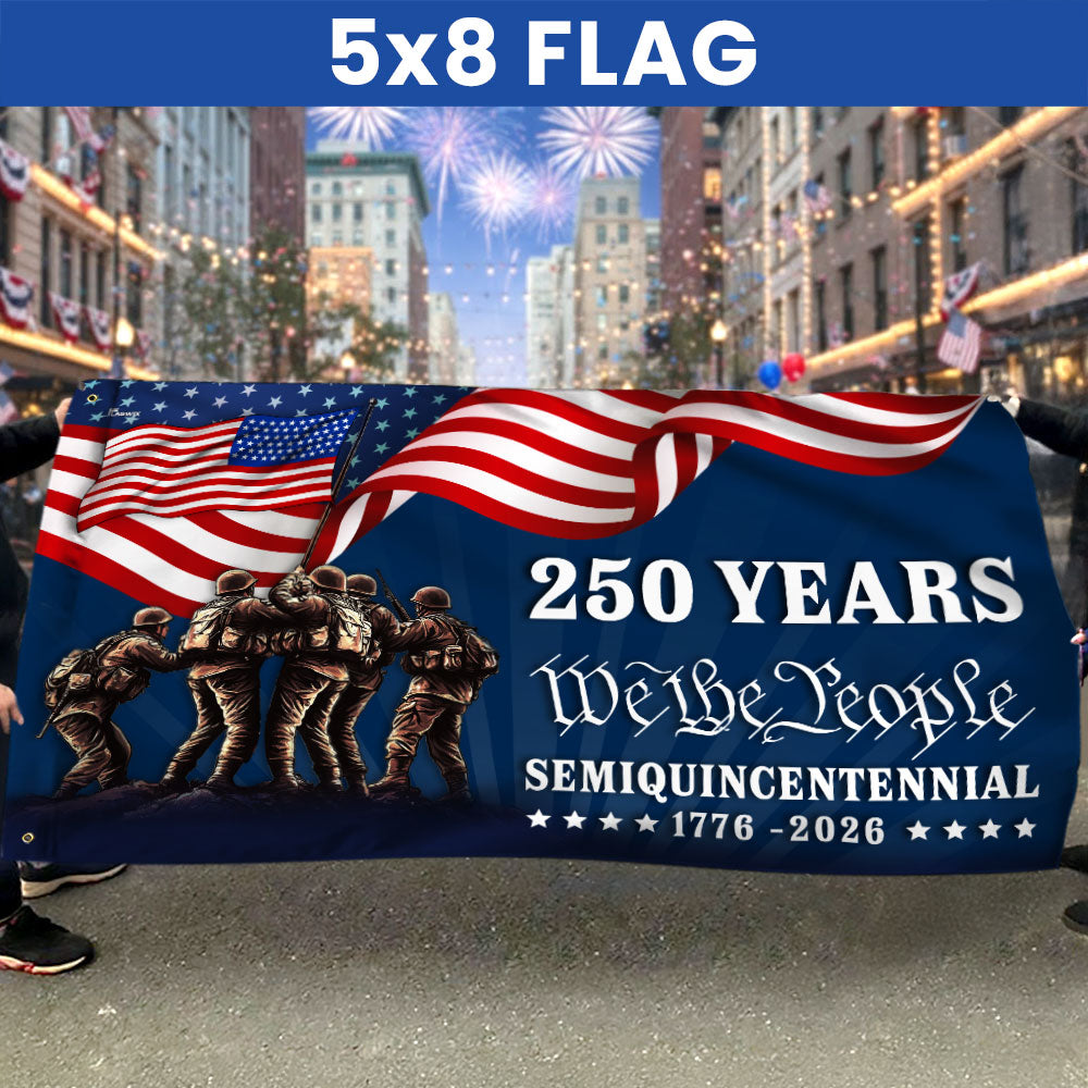 We The People Semiquincentennial Military 250 Years Grommet Flag