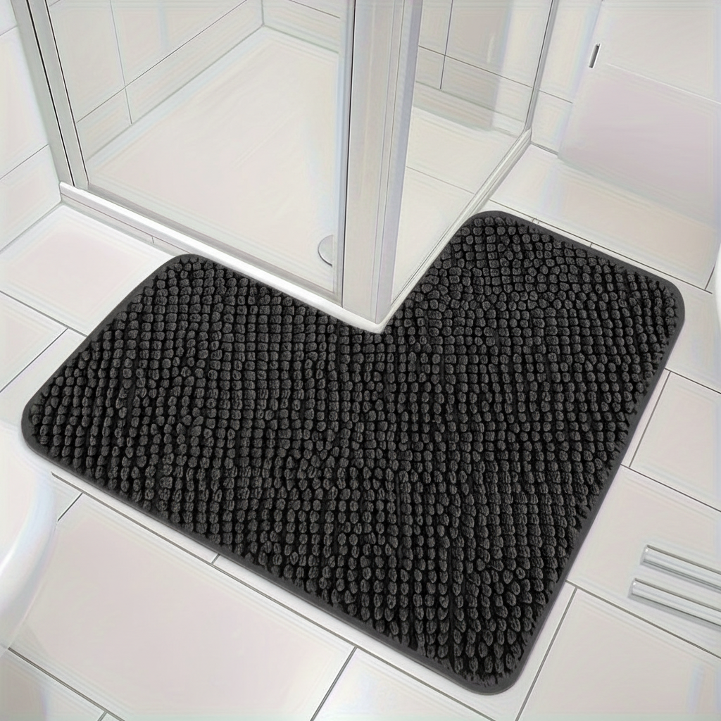 L-shaped corner bath mat - CornerLuxe