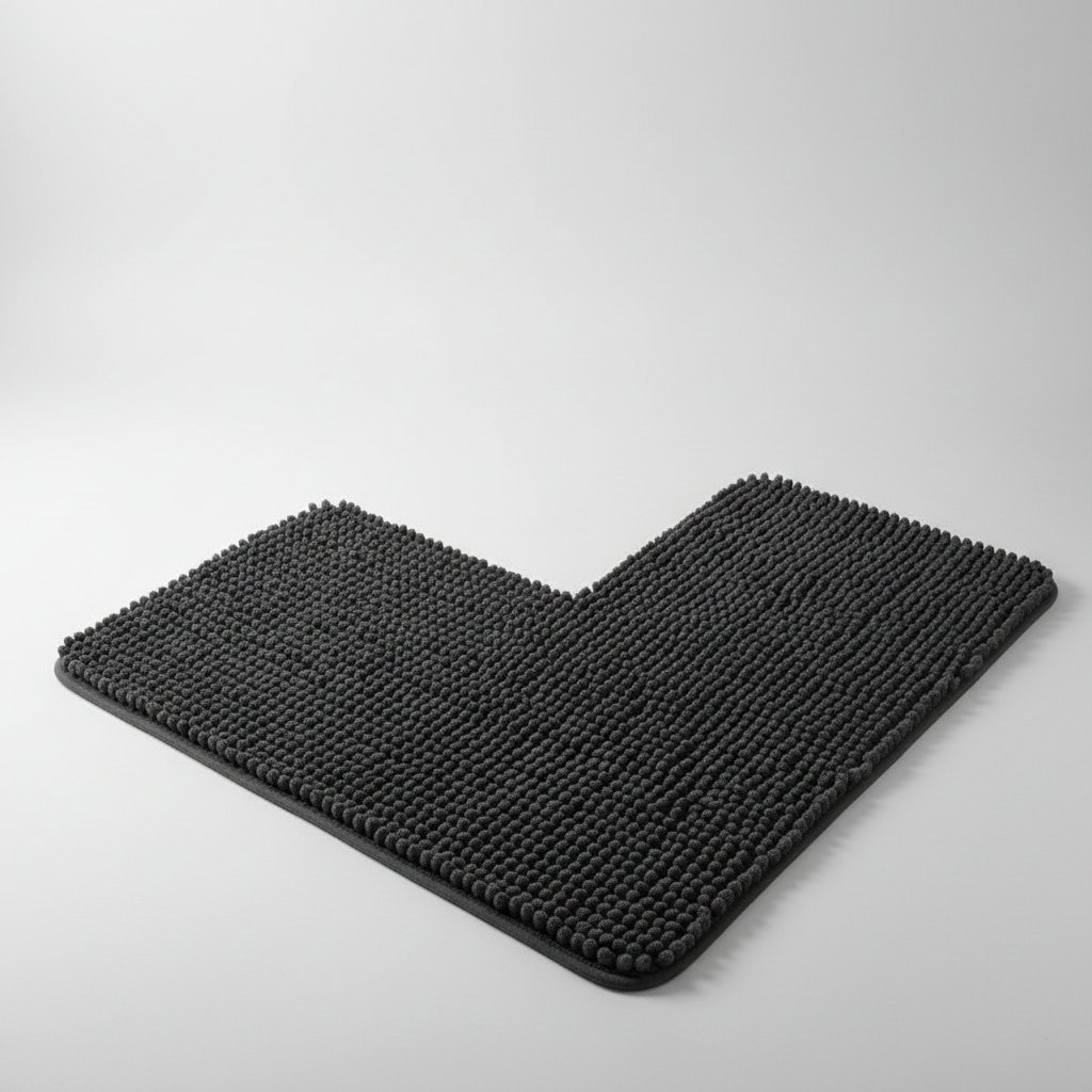 L-shaped corner bath mat - CornerLuxe