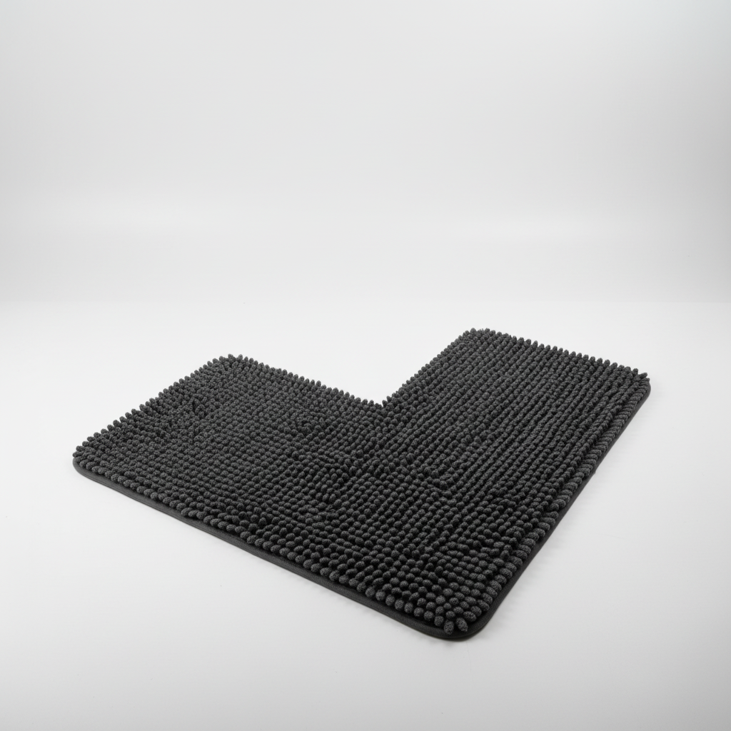 L-shaped corner bath mat - CornerLuxe
