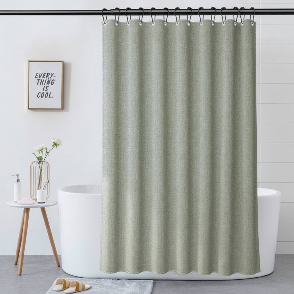 Lightweight Polyester Shower Curtain - SereneCurtain