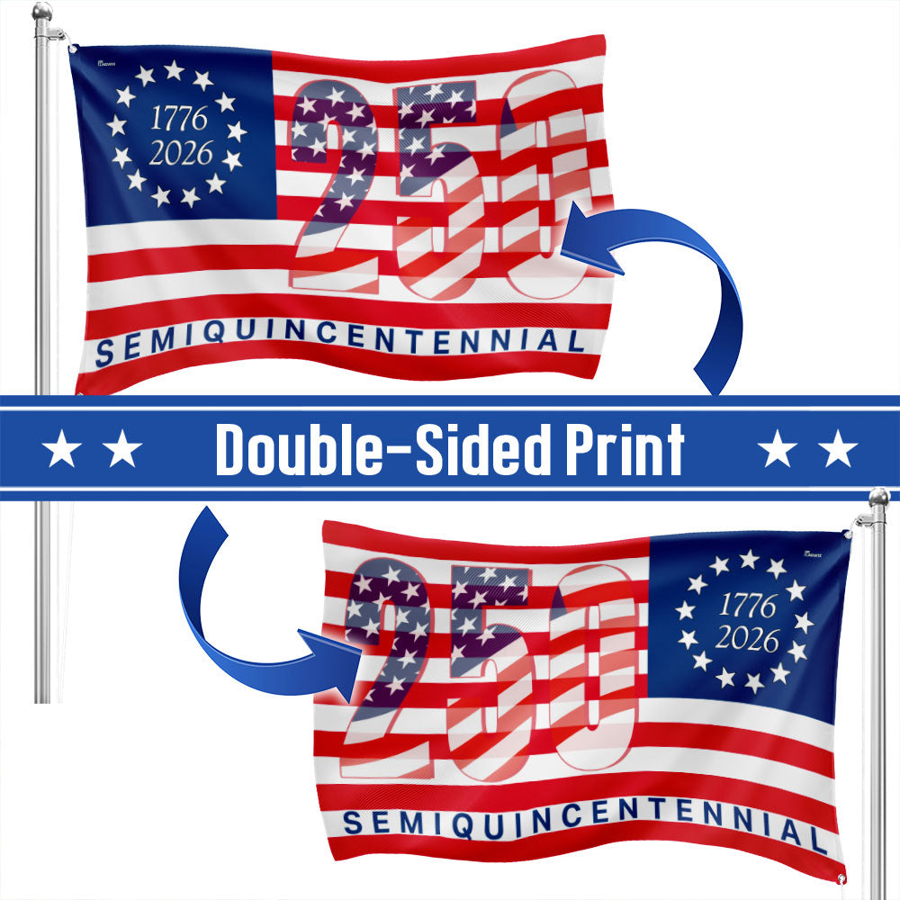 1776 2026 Patriotic Grommet Flag for 250th of America 3-Day Shipping