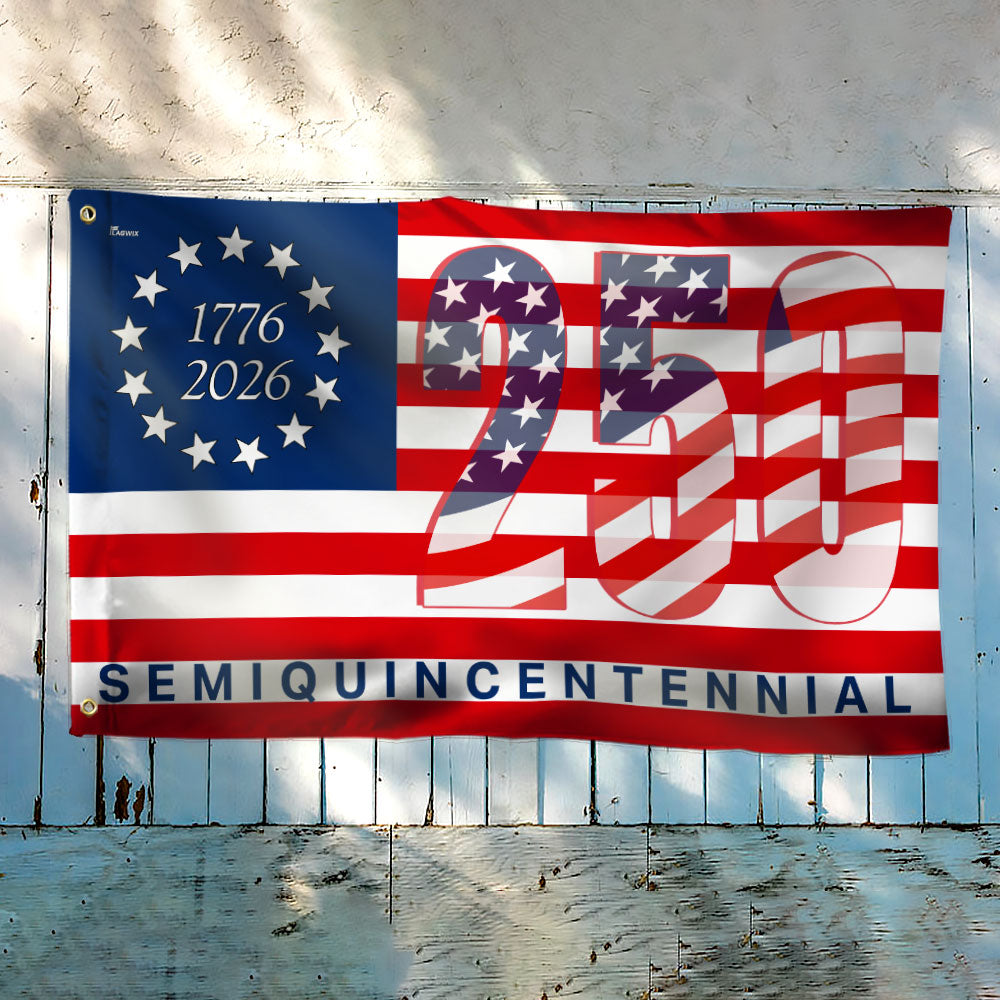 1776 2026 Patriotic Grommet Flag for 250th of America 3-Day Shipping