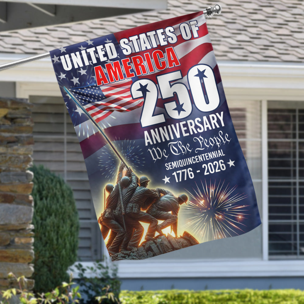 250 Years We The People Military 1776 2026 Patriotic Flag for Decor