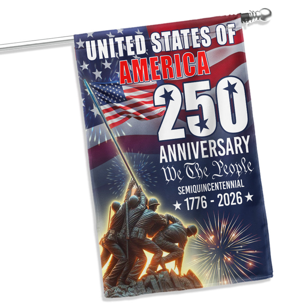 250 Years We The People Military 1776 2026 Patriotic Flag for Decor