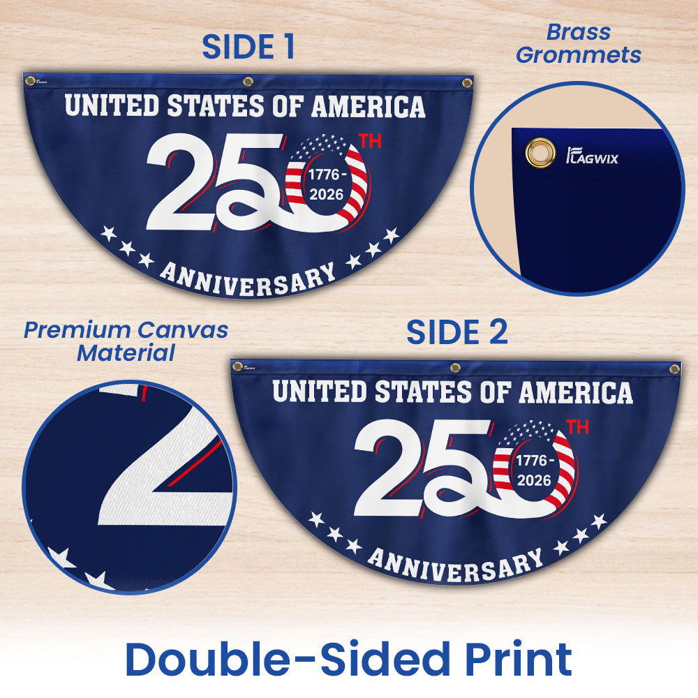 1776 2026 Fan Flag Patriotic Decor for the 250th Anniversary of the US