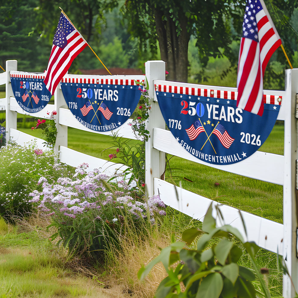 Flagwix American Flag - Flagwix America 250th Anniversary Non-Pleated Fan Flag