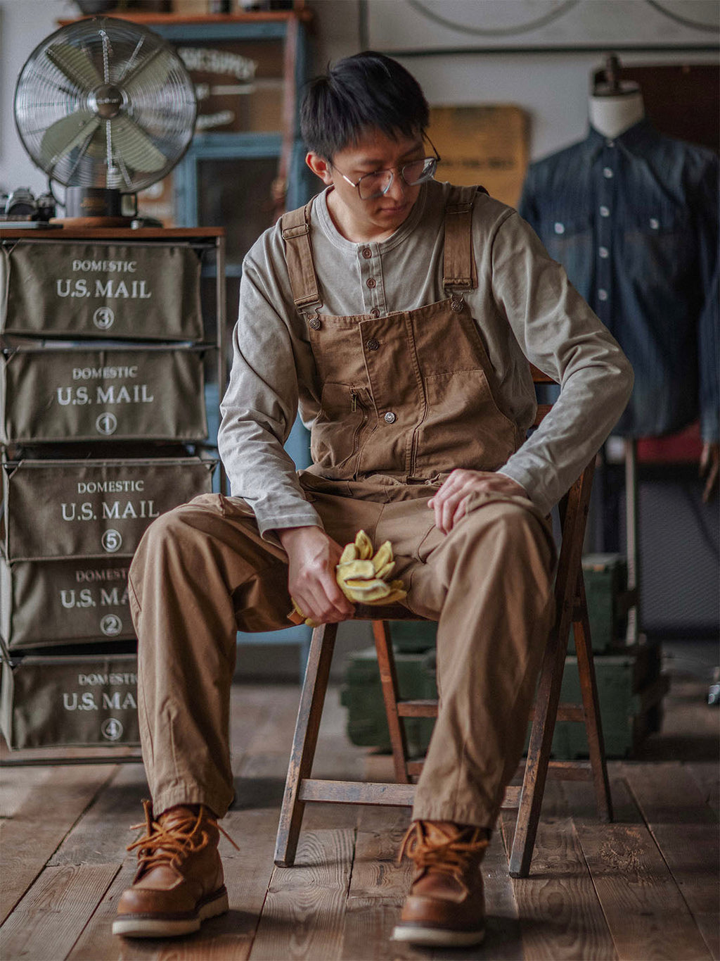 Sloppy Canvas Overalls