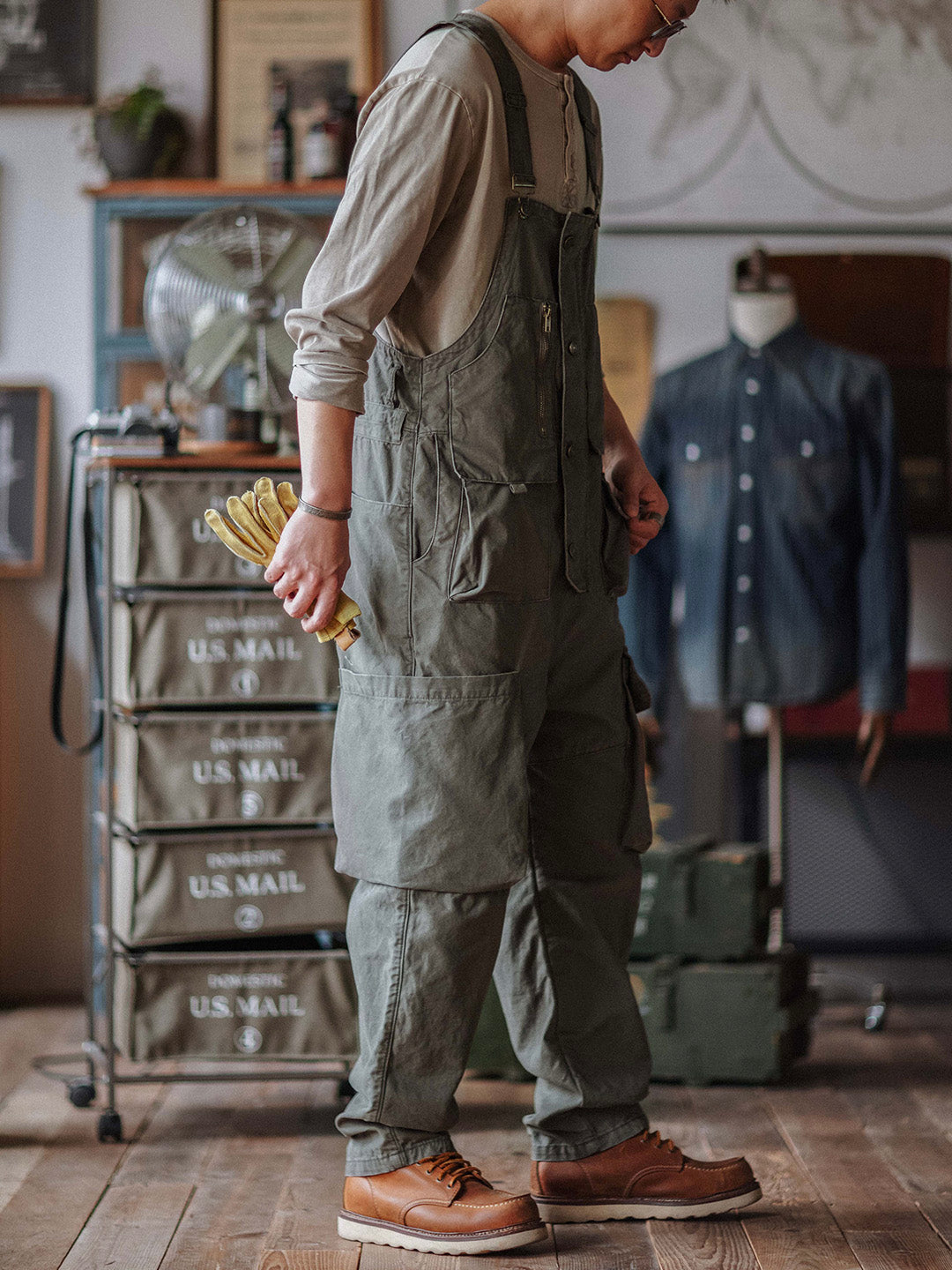 Sloppy Canvas Overalls
