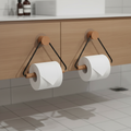 Minimalist Metal Wooden Holder Set - BathTrium