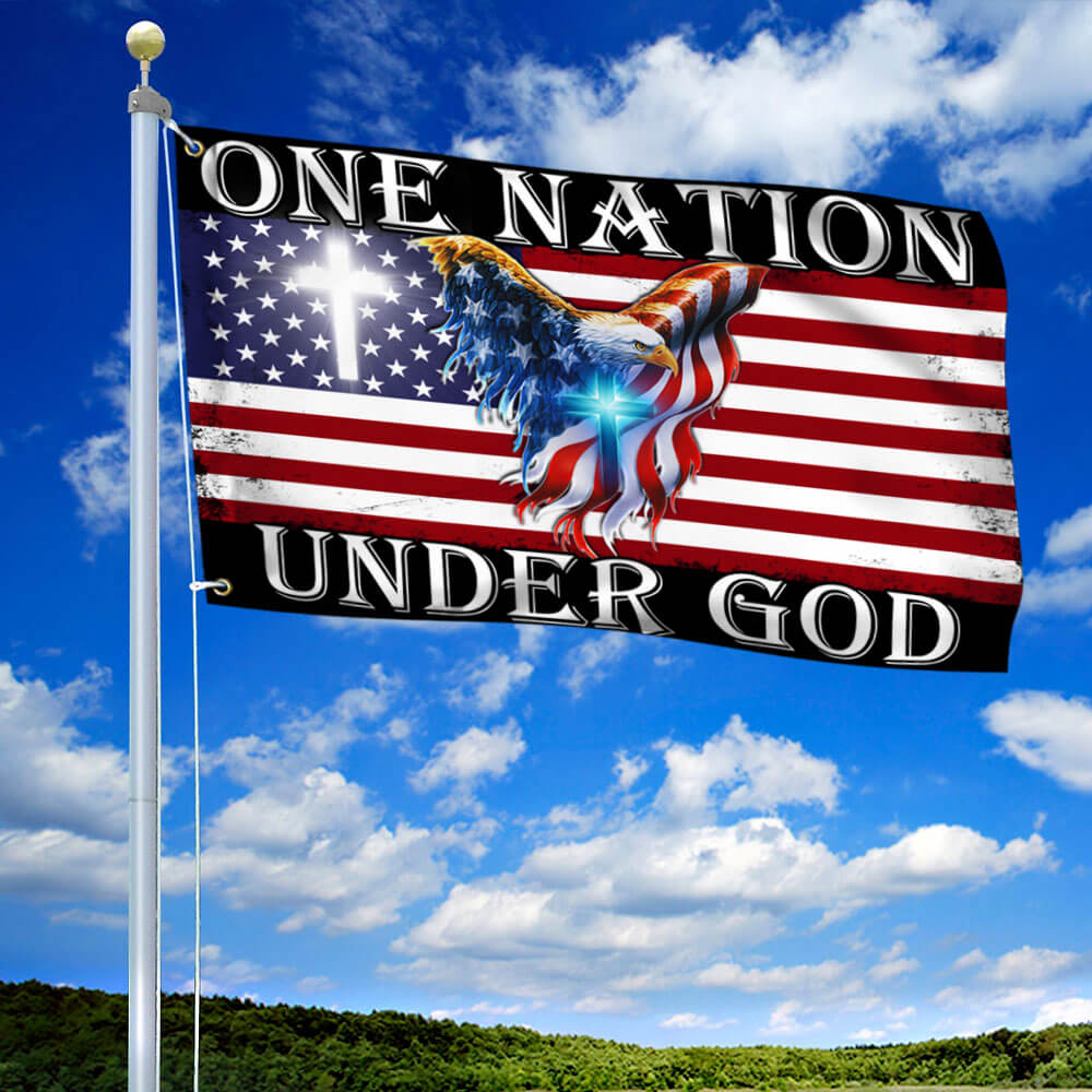 One Nation Under God American Eagle Grommet Flag THB3602GFv2 3-Day Shipping
