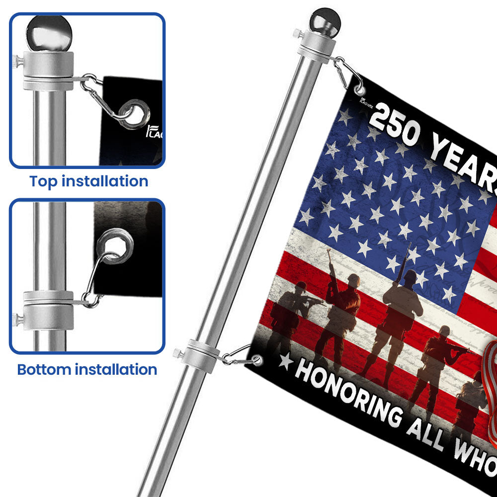 250 Years of Freedom Veterans Eagle American Grommet Flag