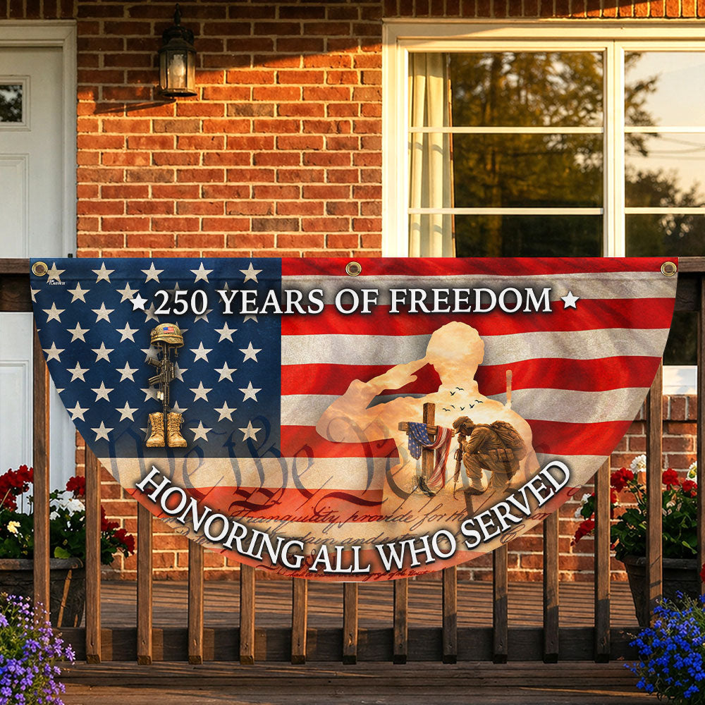 250 Years of Freedom Honoring Veterans Battlefield Vintage Flagwix Fan Flag