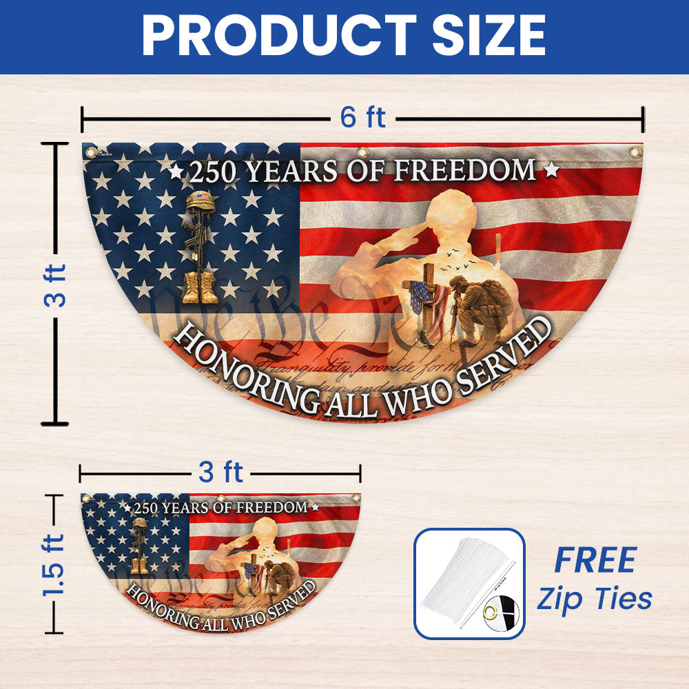 250 Years of Freedom Honoring Veterans Battlefield Vintage Flagwix Fan Flag