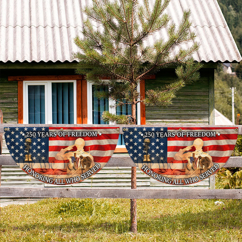 250 Years of Freedom Honoring Veterans Battlefield Vintage Flagwix Fan Flag